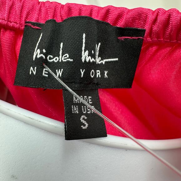 Nicole Miller Halter Tank Top Size S Pink Satin Scoop Neck Pullover Lightweight - Picture 6 of 9